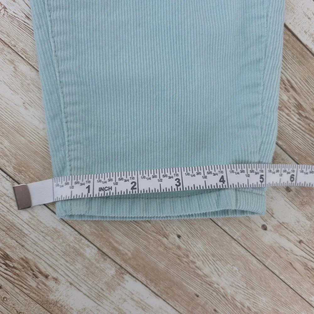 J Crew Skinny Low Rise Mint Green Corduroy Preppy Pants Womens 26
